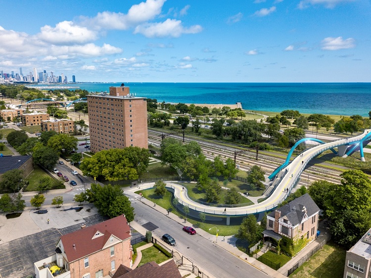 New 43rd Street Pedestrian and Bike Bridge Over Lake Shore Drive